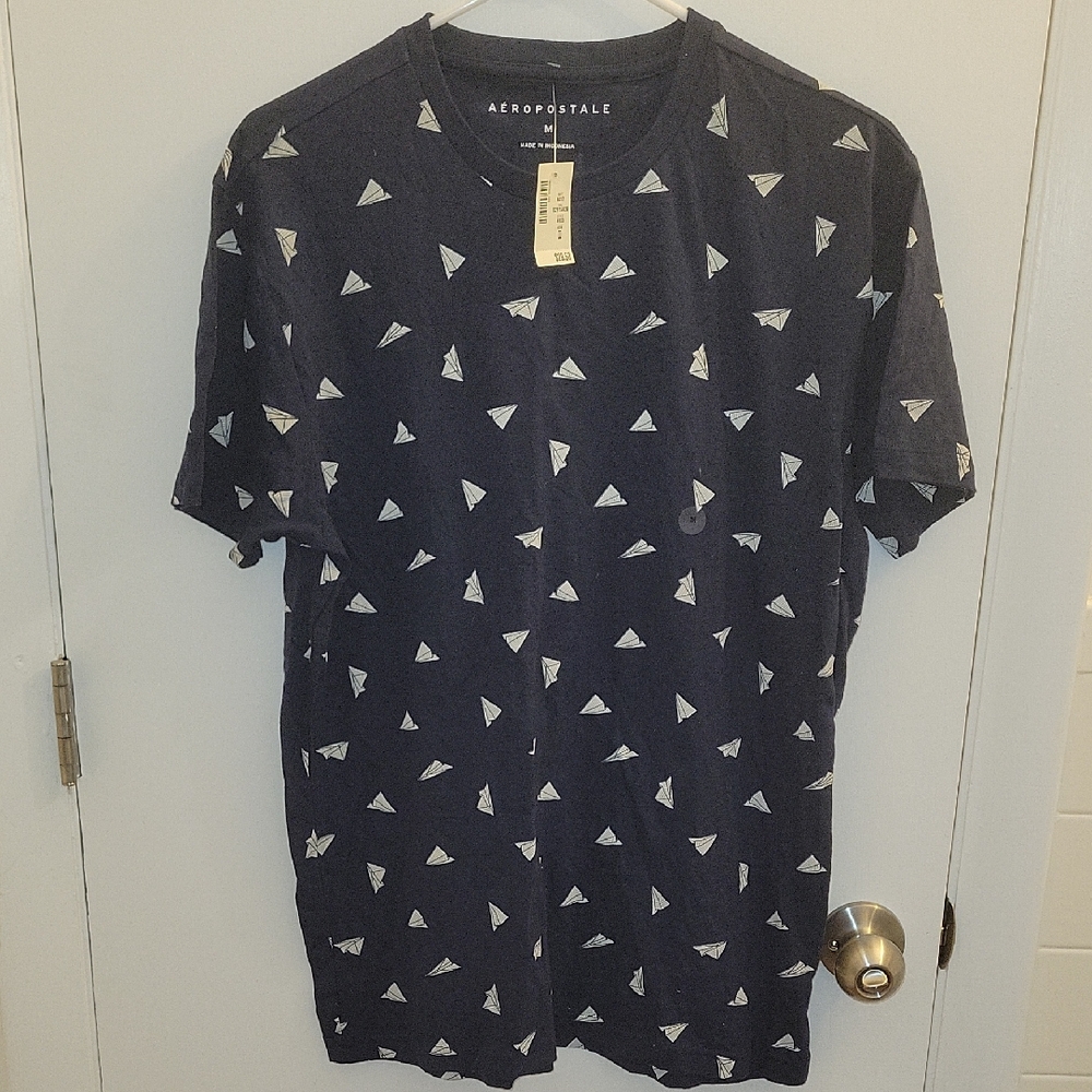 Aeropostale Men's Navy Blue Graphic T-Shirt